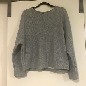 NEW Target New Day Ribbed Minimalist Grey Sweatshirt Pullover LARGE